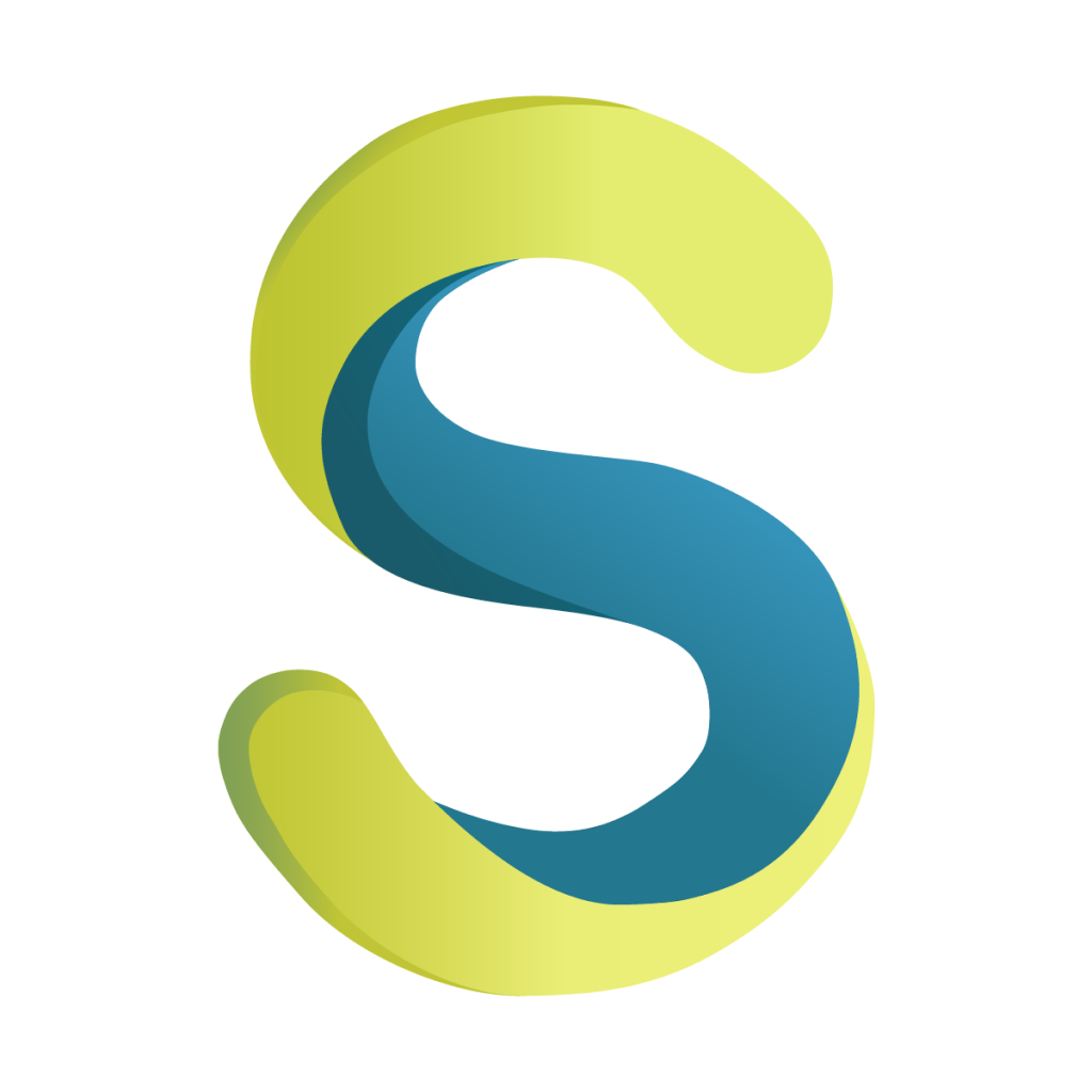 ZH-HANS-shira logo: it is an S in blue and light green colors